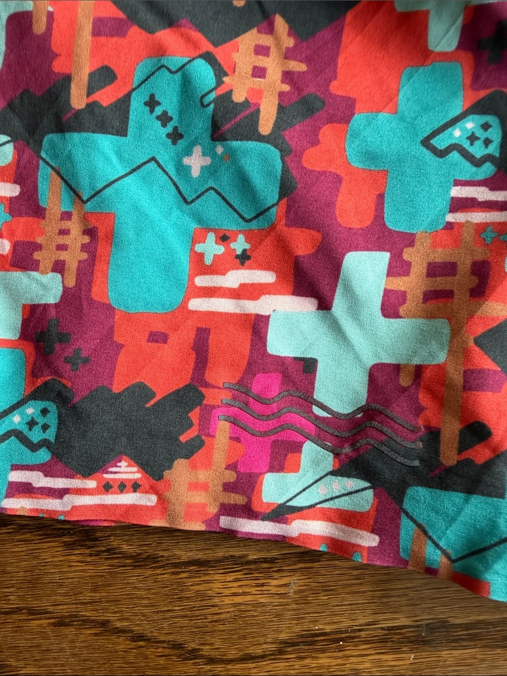 Janji Men's Athletic Shorts - Red Multi & Gray - Picture 12 of 14